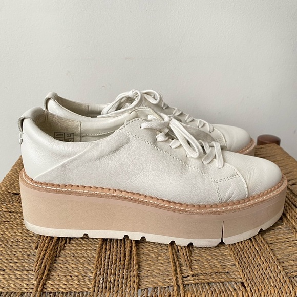 Dolce Vita Toyah Sneakers Women’s 9 Shoes White Leather Platform - Picture 9 of 13